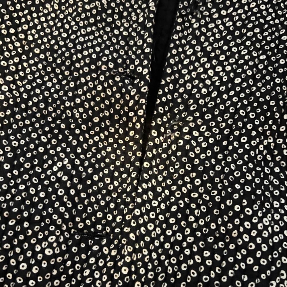 Bamyan Paris Quilted 100% Cotton Hand Printed Open Women’s Jacket size M, B&W - Picture 7 of 7